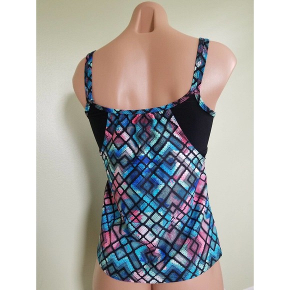 Go by Gossip Light the Way printed layered tankini top size S - Picture 5 of 6